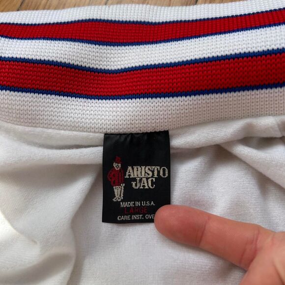 Vtg 1980s White Satin Varsity Bomber Jacket Large Mens Sacramento Battalion - Picture 3 of 6